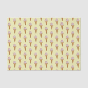 Seda Papel tecidular de Sorvete de aquarela (amarelo)