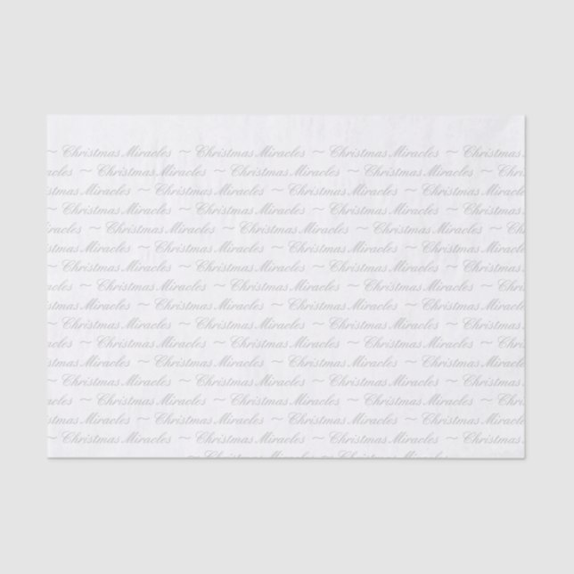 Seda Papel tecidular, milagres de Natal, prata (Frente )