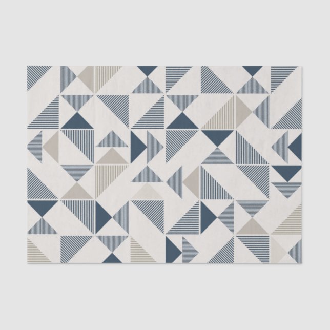 Seda papel tecidular moderno de triângulos (Frente )