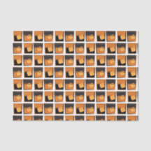 Papel tecidular - Whiskey Óculos de ouro e preto