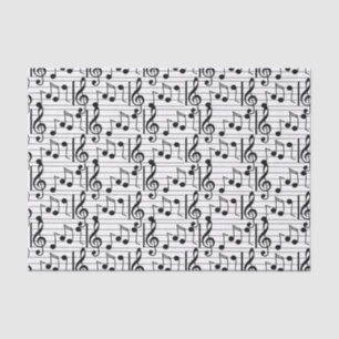Seda Papel Teclado de Nota de Música