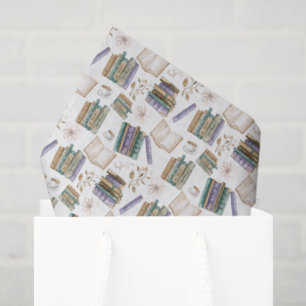 Seda Papel Tissue Amante de Livros em Branco