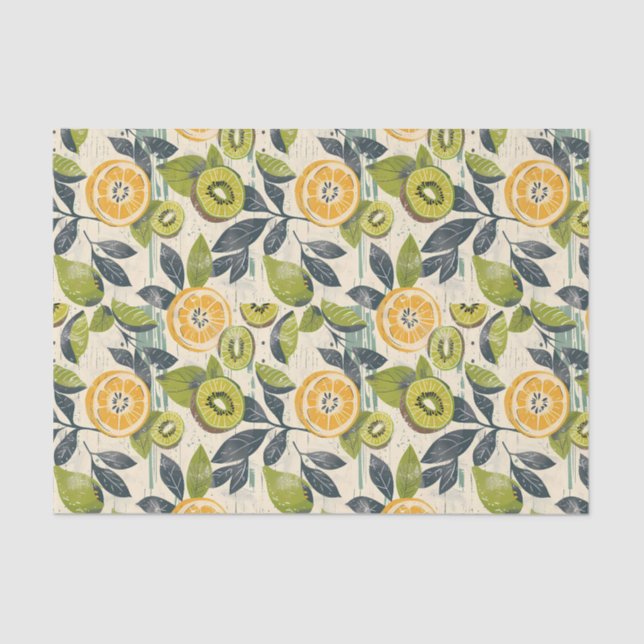 Seda Papel Tissue Botânico de Limão Mediterrâneo (Frente )