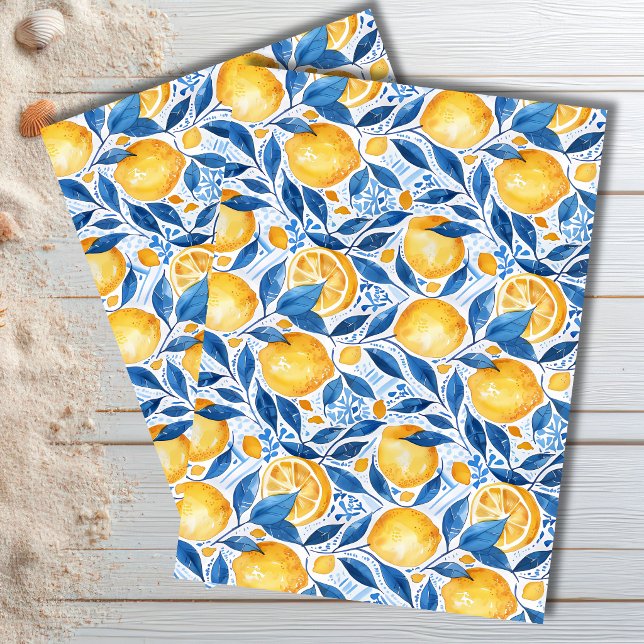 Seda Papel Tissue Botânico de Limão Mediterrâneo (Criador carregado)