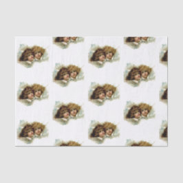 Seda Papel Tissue de Anjos de Aquarela PERSONALIZÁVEL