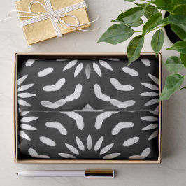 Seda Papel Tissue de Azulejo Mediterrâneo Preto e Branc