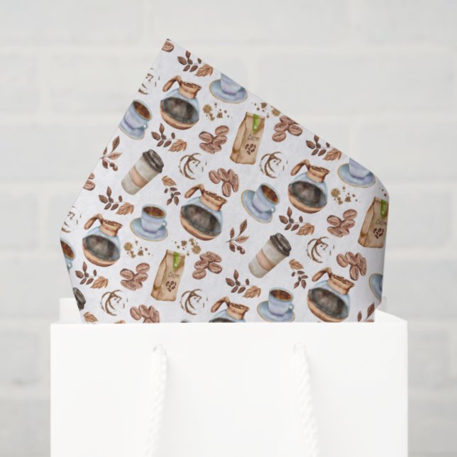 Seda Papel Tissue de Café (Sacola de presentes)