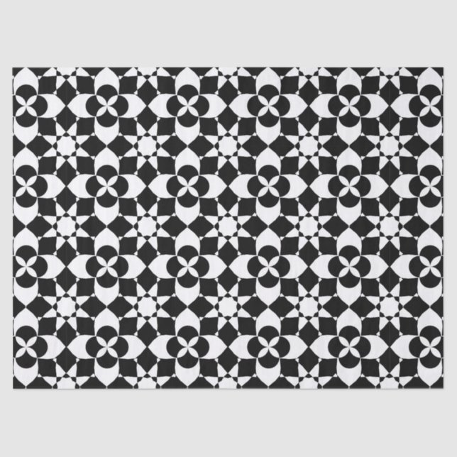 Seda papel tissue de flores e estrelas (Frente )