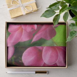 Seda Papel Tissue Floral de Plumeria Rosa