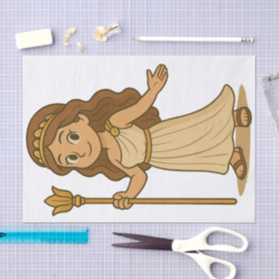 Seda Papel Tissue Hera de Desenho Animado Fofo – Deusa