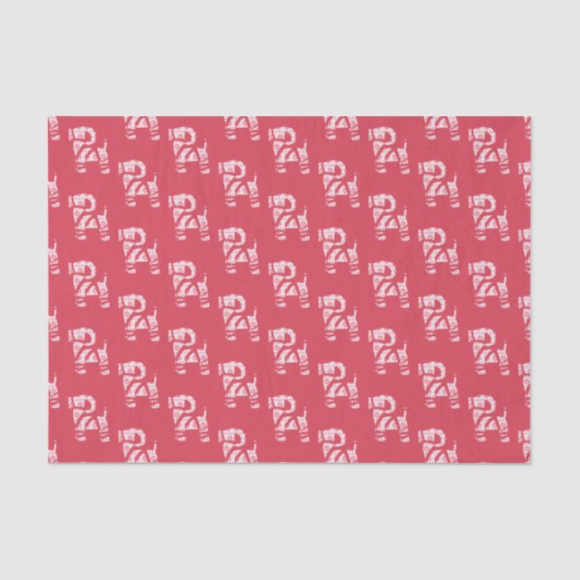 Seda Papel Tissue Natal Yule Bock de Malha de Inverno (Frente )