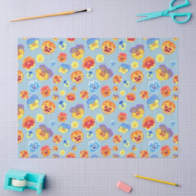 Seda Papel Tissue para Presente com Impressão de Pensam (Arte )