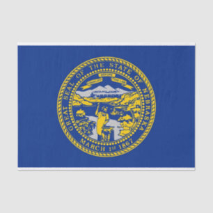 Seda Papel tissue Patriótico com bandeira de Nebraska,