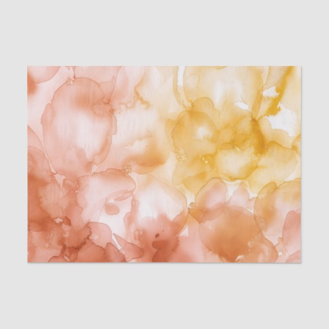 Seda Papel Tissue Primavera com Efeito Ombre de Pêssego (Frente )