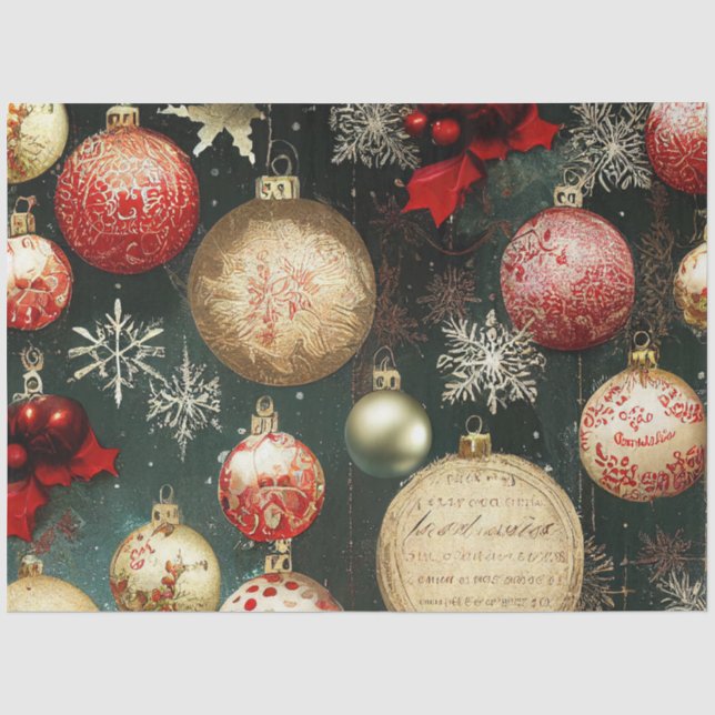Seda Papel Tissue Série de Design de Natal Ole #8 (Frente )
