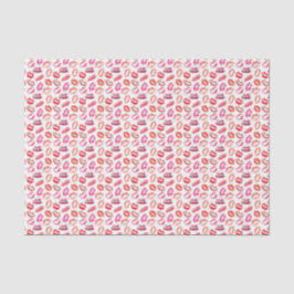 Seda Papel Tissues com Impressão de Beijo de Lábios