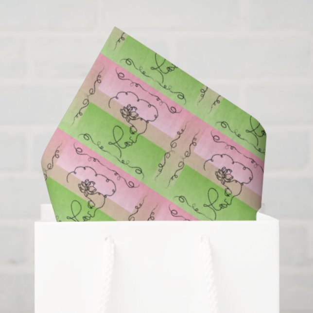 Seda Papel Tisu Peônia de Beleza Fluida (Sacola de presentes)