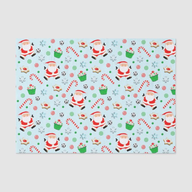 Seda Papel Toalha de Natal de Futebol (Frente )