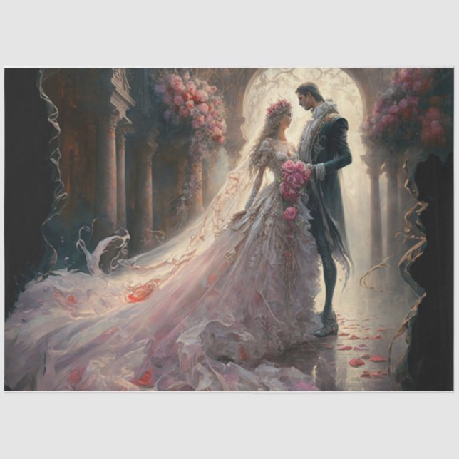 Seda Papel Toalha de Noiva e Noivo (Frente )