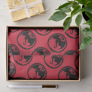Seda Papel vermelho de dragão negro