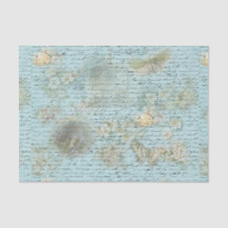 Seda Pássaros Páscoas azuis e papel de dissociação de n