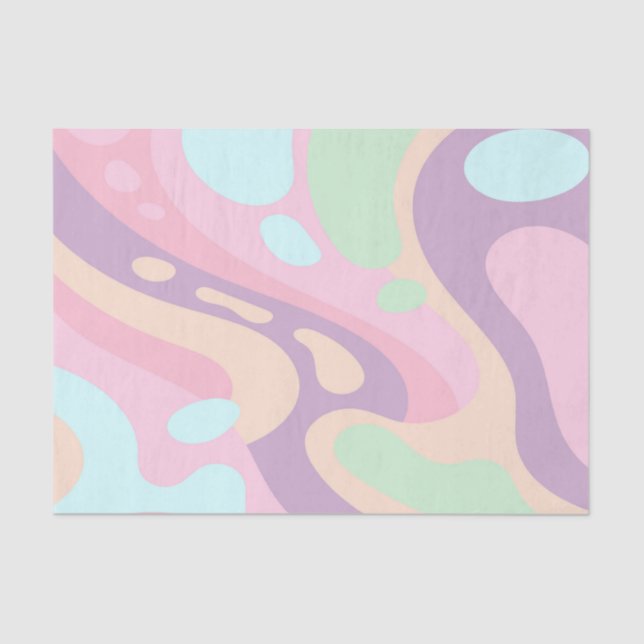 Seda Pastel Primavera de Papel Tecido (Frente )