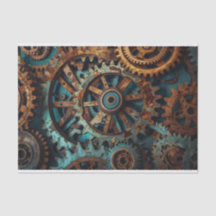 Patina Rusty Gears - Papel de Decoupage