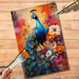 Seda Pavão no Papel de Descamação das Flores