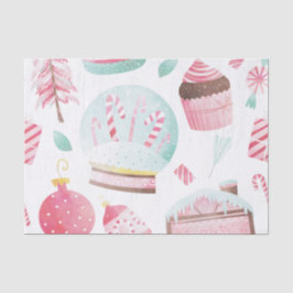 Seda Peppermineiro Watercolor Papel de Natal