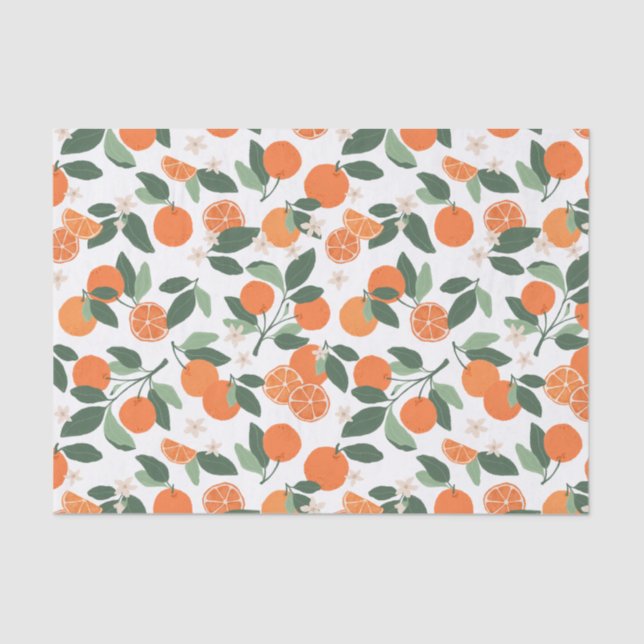 Seda Pequeno Papel Tecido de Chá de fraldas Citrus - Qu (Frente )