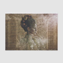 Perfil de um Papel Tecido Vintage