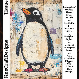 Seda Pinguim Fofo, Colagem de Papel Grungy DJ1L Decoupa