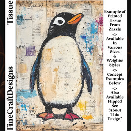 Seda Pinguim Fofo, Colagem de Papel Grungy DJ1R Decoupa