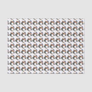 Seda Pinguins de patinação - Papel de tecido no feriado