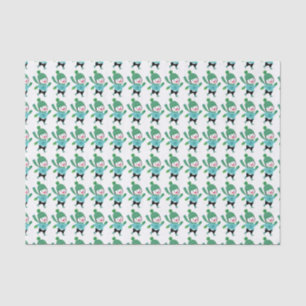 Seda Pinguins de patinação - Papel de tecido no feriado