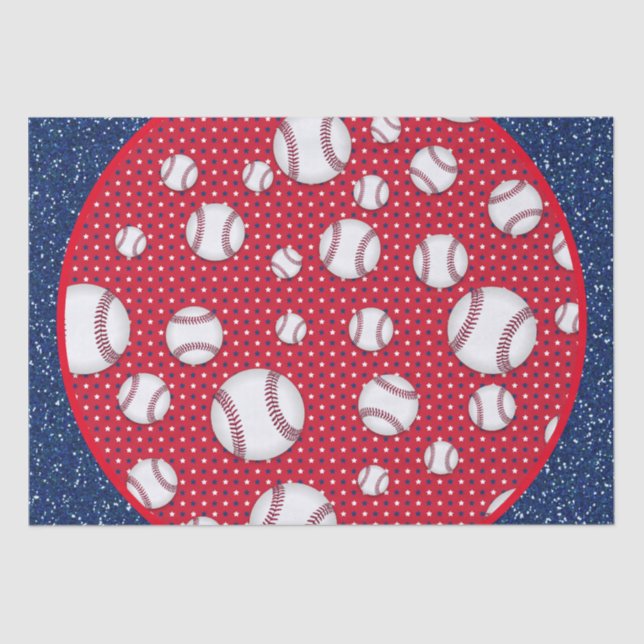 Seda Placa de papel de baseball em branco vermelho e az (Frente )