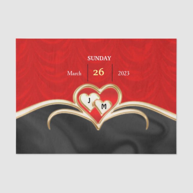 Seda Placas De Papel De Casamento (Frente )