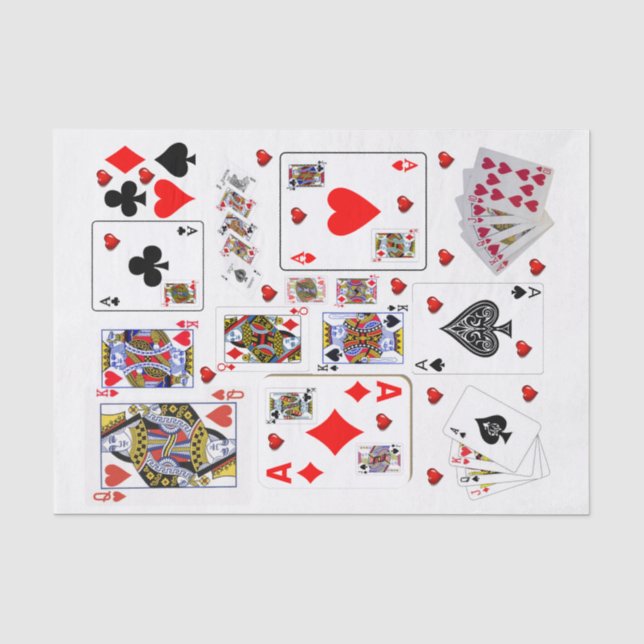 Seda Placas De Reprodução De Ace De Papel Tecido (Frente )