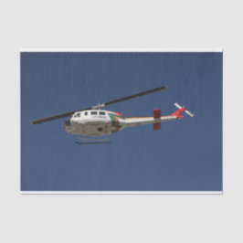 Seda Polícia Resgate Papel de Tecido Helicóptero