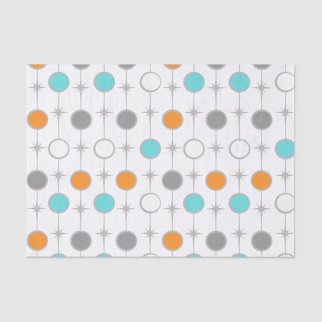 Seda Pontos retros e lenço de papel de Starbursts (Frente )