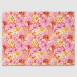 Seda Poppies sobre Papel Tecido de Papoulas