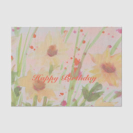 Seda Produtos de papel projetados por aquarela com flor