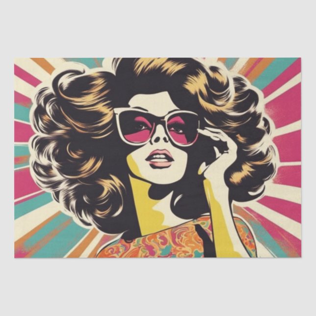 Seda Psicodélico: Um Papel de Decoupage de Hippie Retro (Frente )