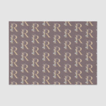 R Papel de enrolamento floral monograma