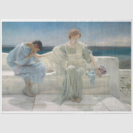 Seda Retrato pelo Papel de Decoupage do Mar