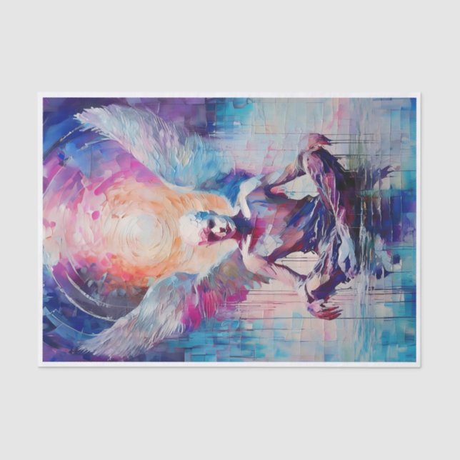 Seda Reverence & Sunrise, Colagem de Papel Anjo Guardiã (Frente )