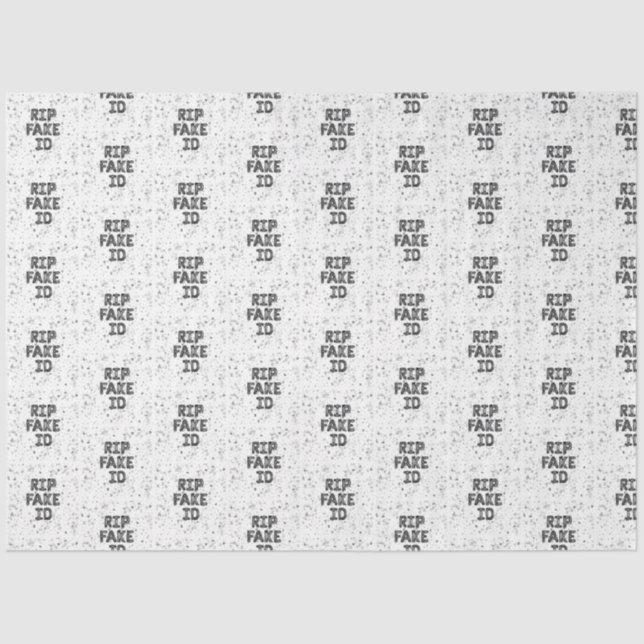 Seda RIP Falso I.D Papel de Tecido aniversário de 21 an (Frente )