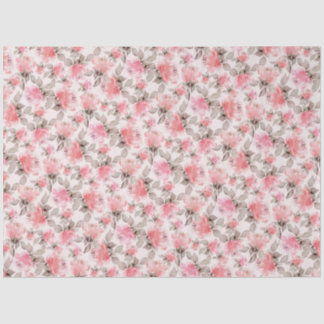 Seda Romântico - papel de tecido de cor d'água do rosa 
