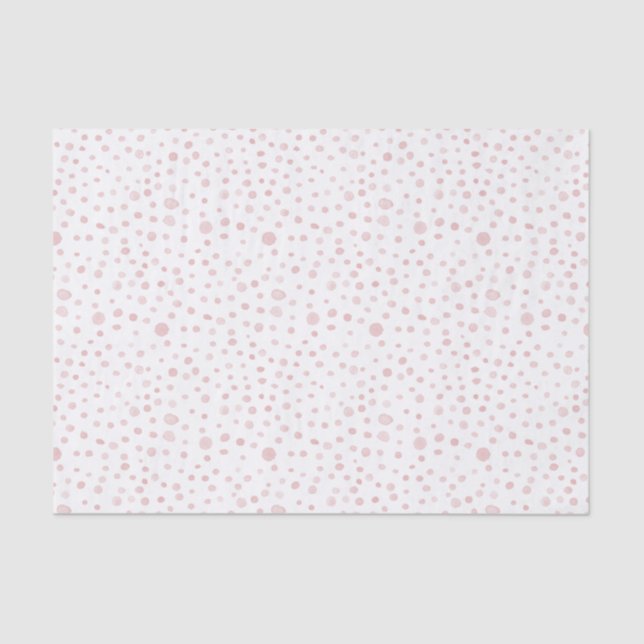 Seda Rosa Confetti Watercolor Dots - Papel de Tecido (Frente )