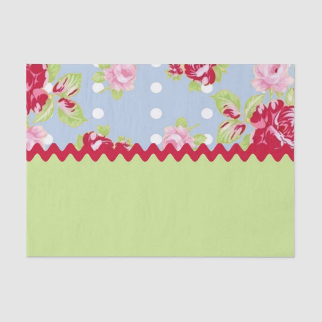 Seda Rosa de Papel de Tecido Algodão (Frente )